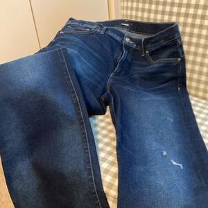 Express Womens midrise 70s flare jeans